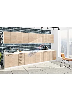 Готовая кухня Комфорт Эко 4 м прямая Дуб натуральный