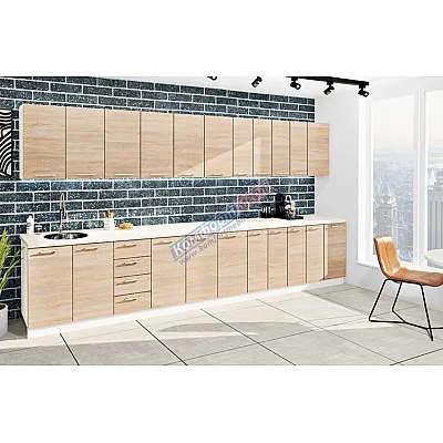 Готова кухня Комфорт Еко 4 м пряма Дуб натуральний-0