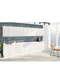 Готова кухня Комфорт Фарбований високий глянець 4000м Білий