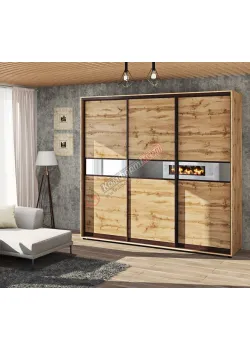 Шкаф-купе 2,3 метра Комфорт "Модель 2" 3 дверный дуб золотой