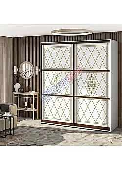 Шафа-купе 1000 мм Комфорт "Венеція" глянець 2х дверна колір білий