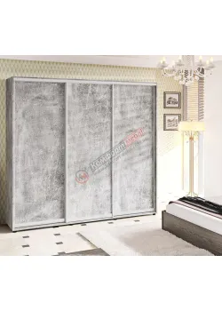 Шкаф-купе 2,4 м Комфорт "ДСП" 3 х дверный бетон светлый