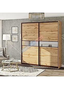 Шафа купе 1.5 метра Комфорт "Модель 2" двохдверна дуб аппалачі