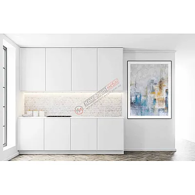 Готова кухня Комфорт Хай-тек 2 метра Білого кольору-0