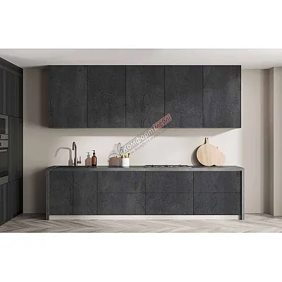 Готова кухня Комфорт Еко 2,4 метра пряма Вугільний камінь-0