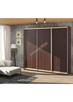 Шафа купе 2500 мм Комфорт "ДСП" трьохдверна дуб венге