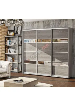 Шкаф-купе 2,1 метра Комфорт "Модель 5" 3х дверный дуб трюфель