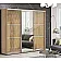 Шафа-купе 2,6 м Комфорт "Венеція" глянець 3 дверна колір дуб сонома-2-thumb