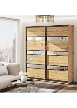 Шафа-купе 1,5 м Комфорт "Модель 4" 2х дверна дуб золотий