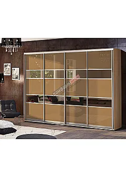 Шафа-купе 3,8 метра Комфорт "Модель 3" 4 дверна крем