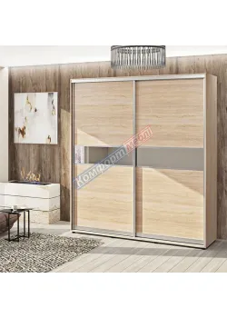 Шкаф-купе 2,0 метра Комфорт "Модель 2" двухдверный дуб натуральный
