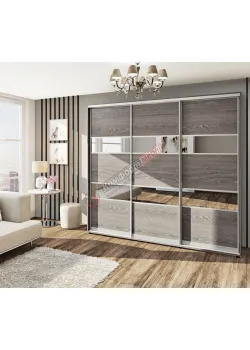 Шафа купе 2.2 м Комфорт "Модель 3" тридверна дуб трюфель