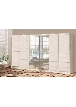Шафа купе 460 см Комфорт "З 4-х частин" шестидверна дуб білений