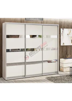 Шкаф-купе 2,4 метра Комфорт "Модель 4" 3х дверный дуб беленый