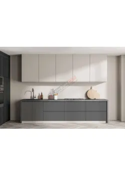 Готовая кухня Комфорт Альфа ручка 240см крашеный МДФ Белый, Графит