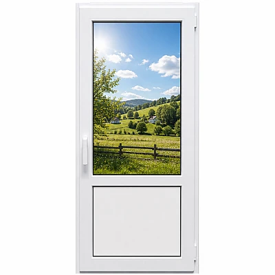 Металлопластиковые балконные двери VEKA Proline поворотно-откидное 900 x 2000 мм-0