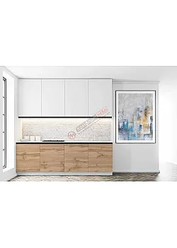 Готовая кухня Комфорт Sigma ручка 200см Белый, Дуб аппалачи (золотой)