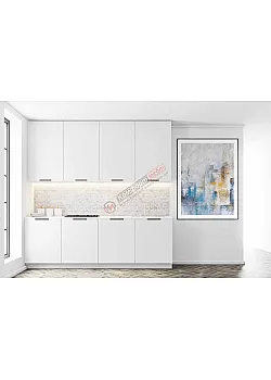 Готова кухня Комфорт Лофт 2м фарбований МДФ Білий