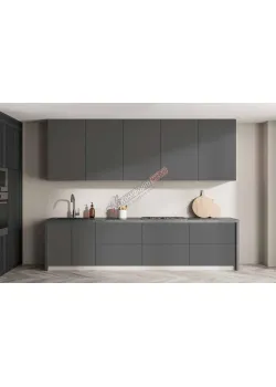 Готовая кухня Комфорт Эко 240 см прямая Графит темный (асфальт)
