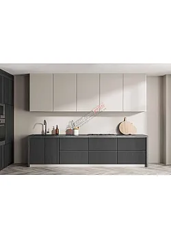 Готова кухня Комфорт Хай-тек 2.4 м Білий, Грифель