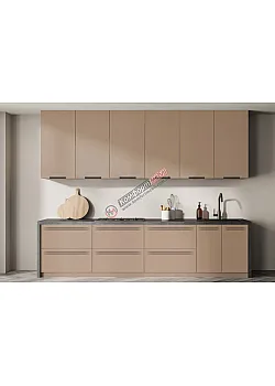 Готовая кухня Комфорт Альфа ручка 2400мм крашеный МДФ Капучино