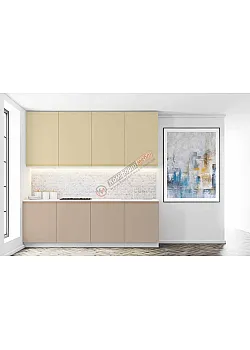 Готовая кухня Комфорт Альфа ручка 2м крашеный МДФ Капучино, Крем