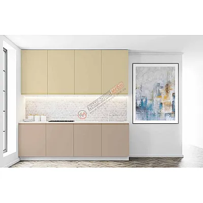 Готова кухня Комфорт Альфа ручка 2м фарбований МДФ Капучіно, Крем-0