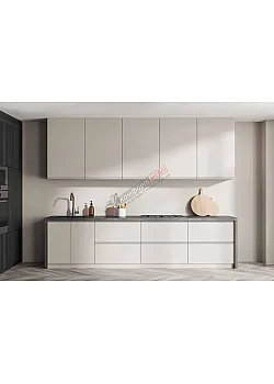 Готовая кухня Комфорт Альфа ручка 2.4м крашеный МДФ Белого цвета