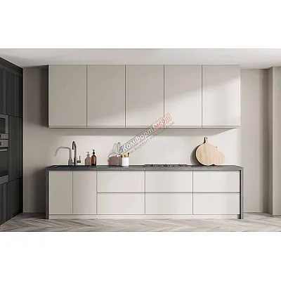 Готова кухня Комфорт Альфа ручка 2.4м фарбований МДФ Білого кольору-0