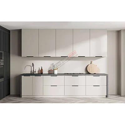 Готова кухня Комфорт Лофт 2.4 м фарбований МДФ Білого кольору-0