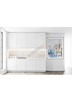 Готовая кухня Комфорт Альфа ручка 2 метра крашеный МДФ Белого цвета