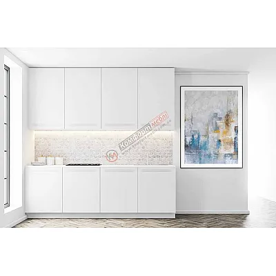 Готова кухня Комфорт Альфа ручка 2 метра фарбований МДФ Білого кольору-0