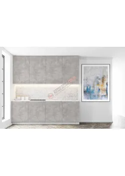 Готовая кухня Комфорт Эко 2000 мм прямая Бетон светлый 1