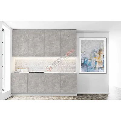 Готова кухня Комфорт Еко 2000 мм пряма Бетон світлий 1-0