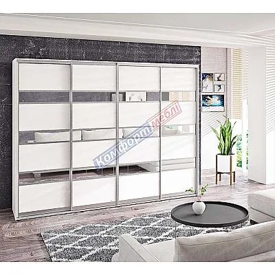 Шафа купе 320 см Комфорт "Модель 4" 4х дверна світла-0