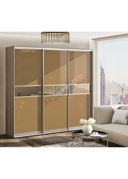 Шафа купе 220 см Комфорт "Модель 2" тридверна крем