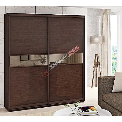 Шафа купе 120 см Комфорт "Модель 2" 2 дверна дуб венге-0