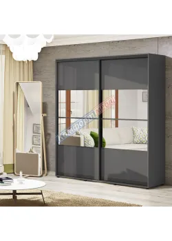 Шкаф-купе 1300 мм Комфорт "Модель 8" двухдверный графит