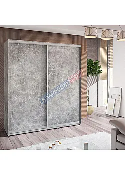Шкаф-купе 1,6 м Комфорт "ДСП" 2х дверный Бетон светлый