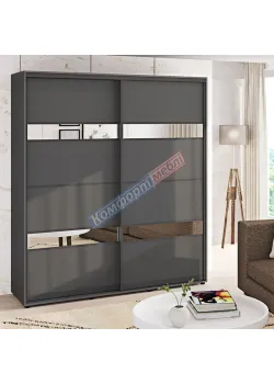 Шафа купе 1.3 метра Комфорт "Модель 5" дводверна антрацит