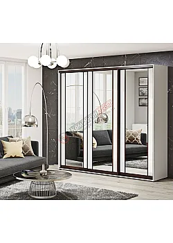 Шафа купе 2,2 метра Комфорт "Модель 7" 3х дверна біла