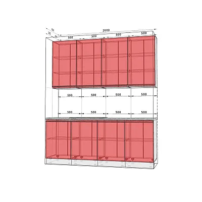 Готова кухня Комфорт Тренд 2м Дуб білений-1