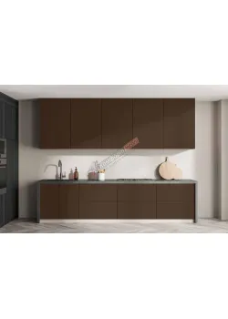 Готовая кухня Комфорт Эко 240 см прямая Шоколад темный
