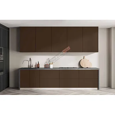 Готова кухня Комфорт Еко 240 см пряма Шоколад темний-0