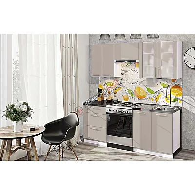 Готова кухня Комфорт Еко 2 м пряма Кашемір-0