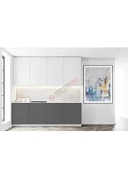 Готовая кухня Комфорт Эко 2 м прямая Белый, Графит темный