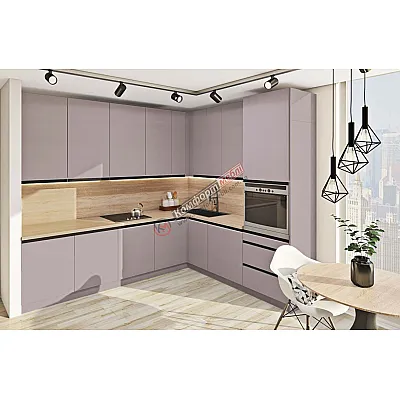 Готовая кухня Комфорт Альфа ручка 3 х 2.2 м угловая МДФ Бархат-0