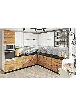 Готовая кухня Комфорт Эко 290 х 260 см угловая Белый, Дуб золотой