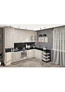 Готова кухня Комфорт Французький Престиж 3,1 х 1,8м кутова Дуб білений