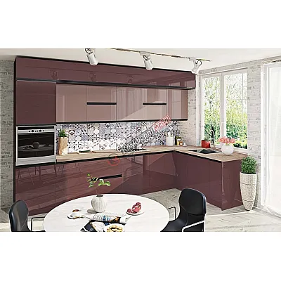 Готова кухня Комфорт Sigma ручка 3.6х1.9м кутова Капучино, Лате-0